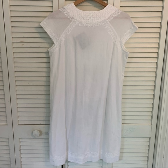 NWT Roller Rabbit White Embroidered Cotton Dress Small Boho Lined $138 Retail - Picture 16 of 16
